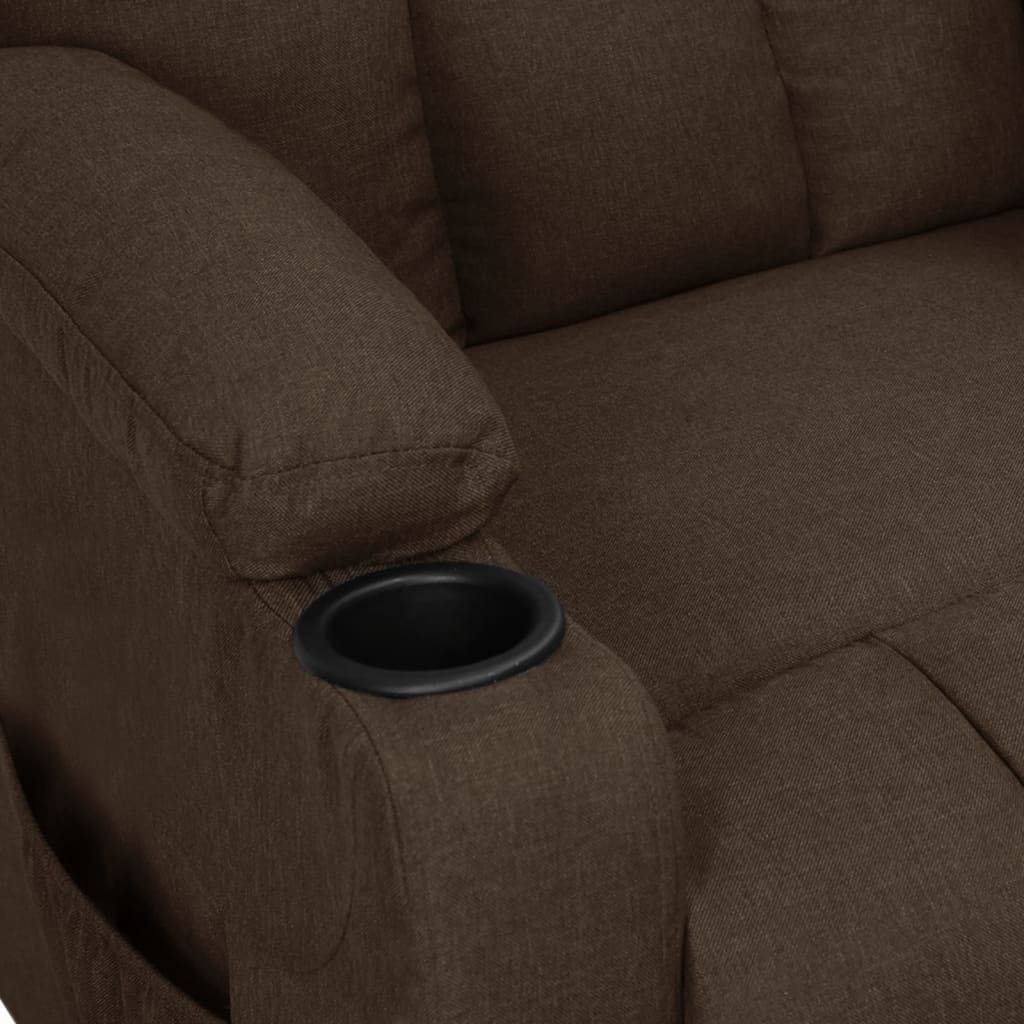Fauteuil inclinable Marron foncé Tissu - XIOS
