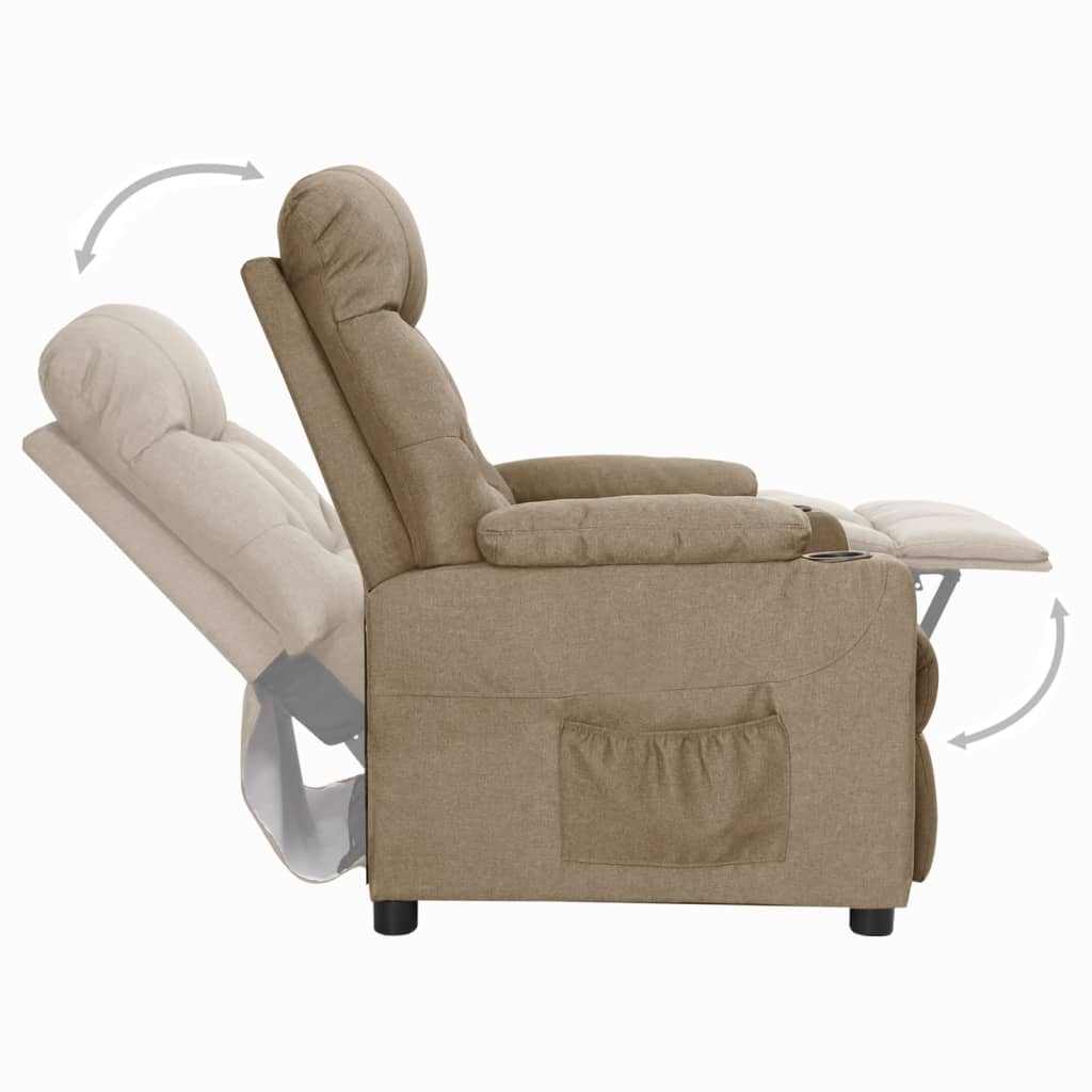 Fauteuil inclinable Taupe Tissu - XIOS
