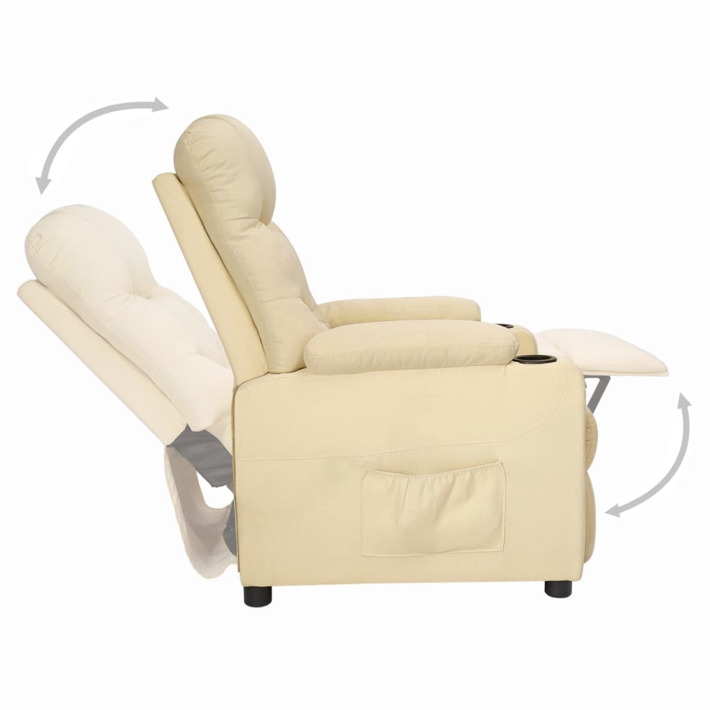 Fauteuil inclinable Crème Tissu - XIOS
