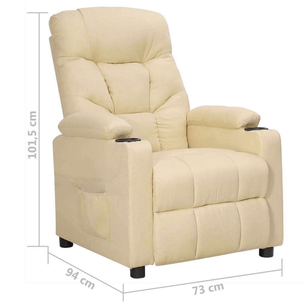Fauteuil inclinable Crème Tissu - XIOS