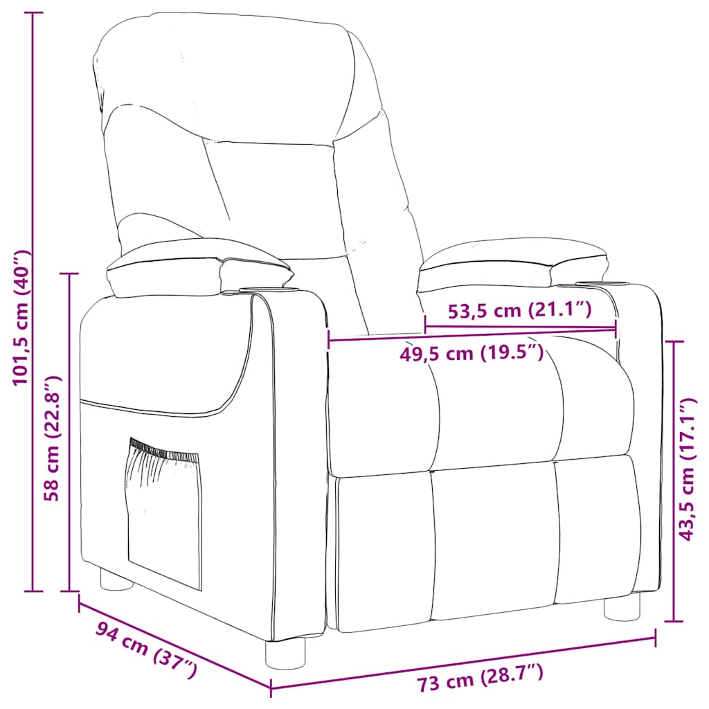Fauteuil de massage Gris clair Tissu - XIOS