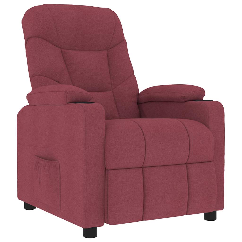 Fauteuil de massage Rouge bordeaux Tissu - XIOS