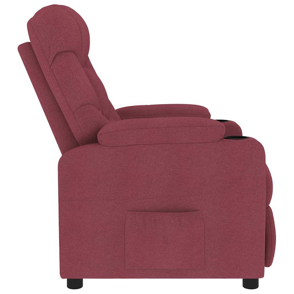 Fauteuil de massage Rouge bordeaux Tissu - XIOS