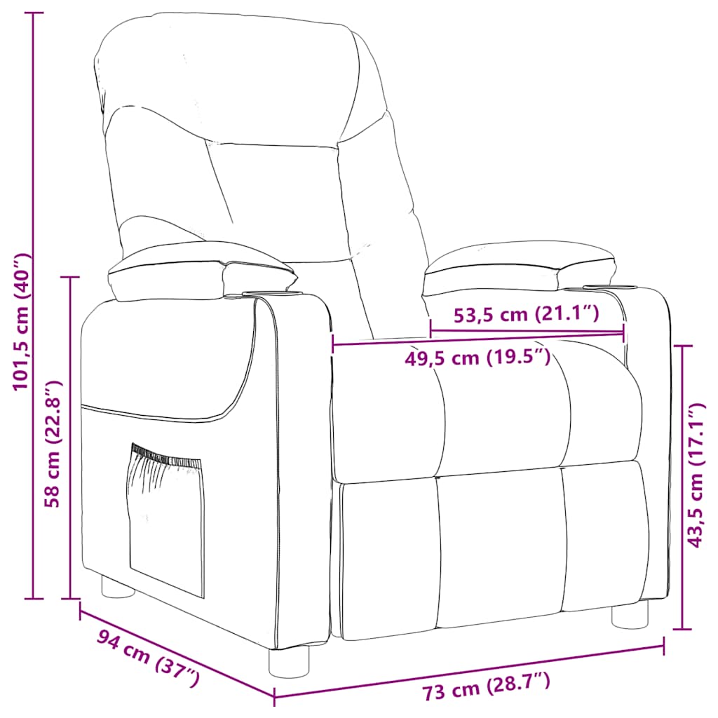 Fauteuil de massage Rouge bordeaux Tissu - XIOS