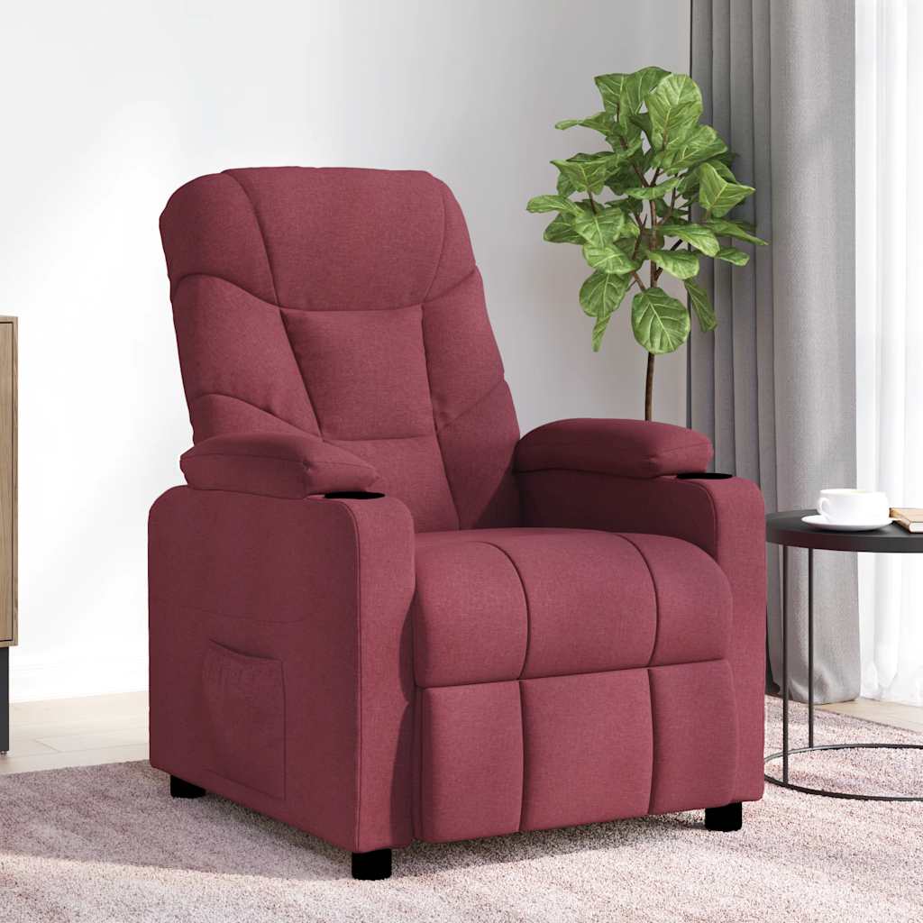 Fauteuil de massage Rouge bordeaux Tissu - XIOS