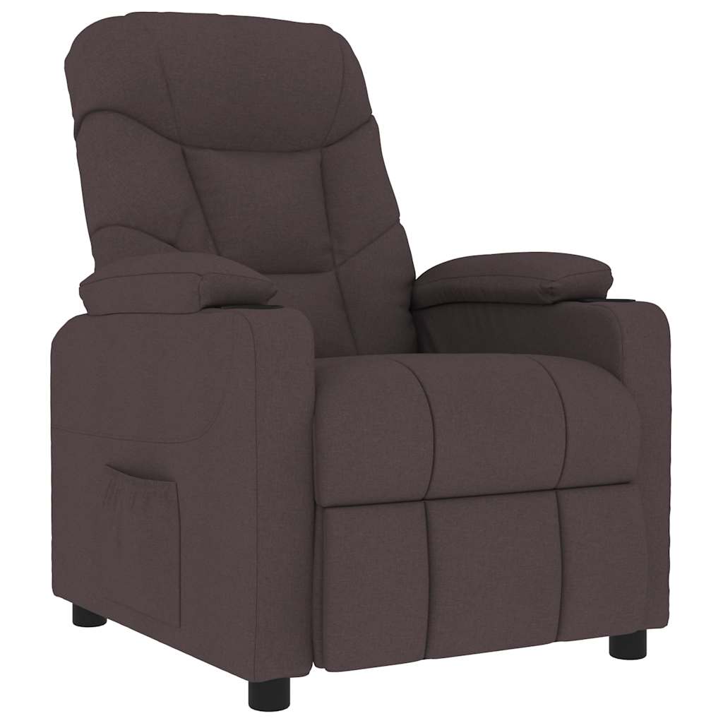Fauteuil de massage Marron foncé Tissu - XIOS