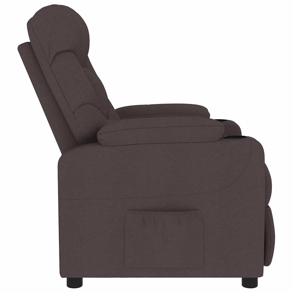 Fauteuil de massage Marron foncé Tissu - XIOS