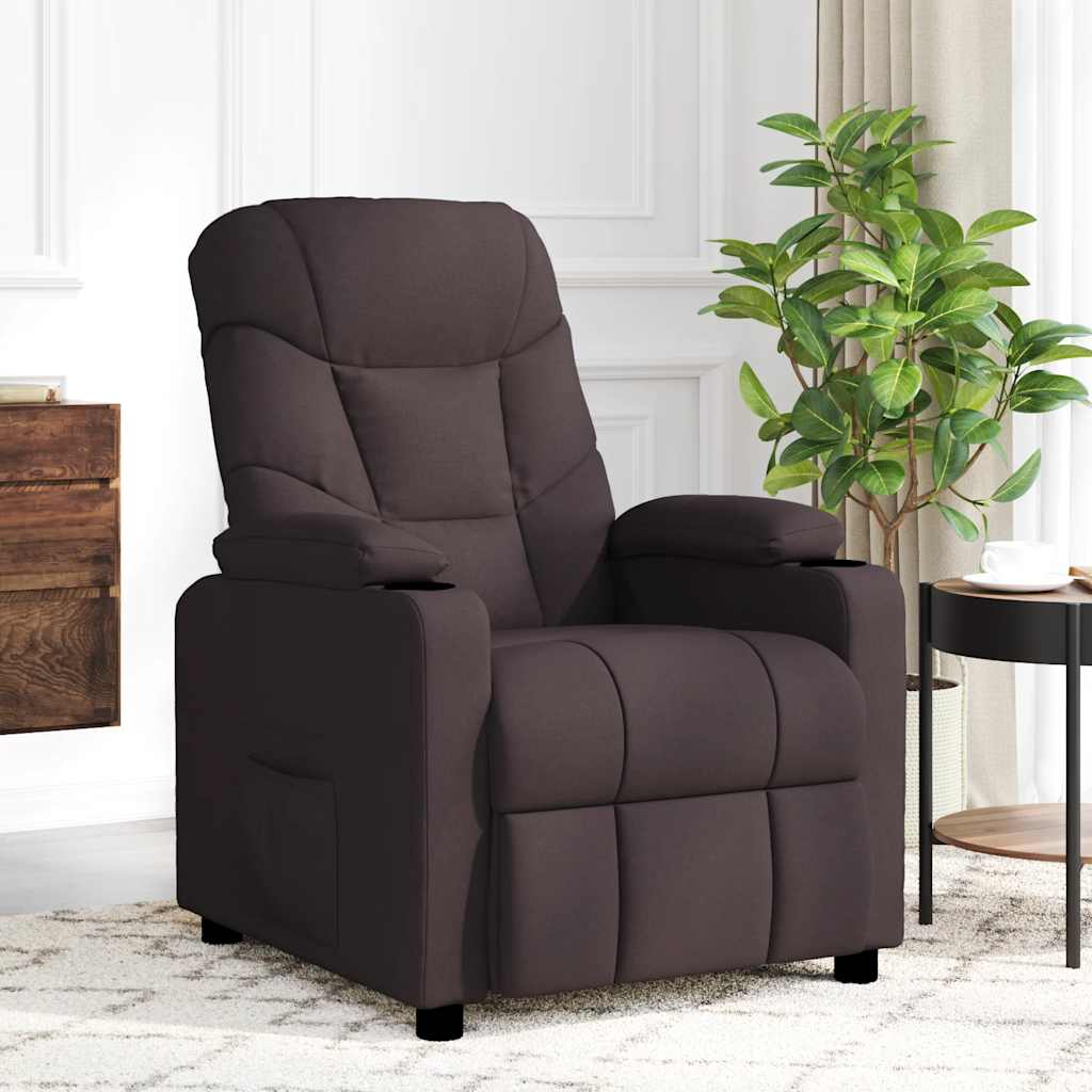 Fauteuil de massage Marron foncé Tissu - XIOS