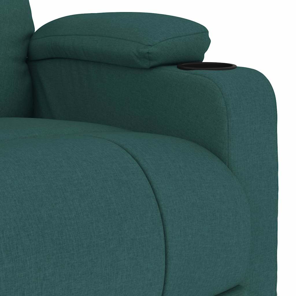 Fauteuil de massage Vert foncé Tissu