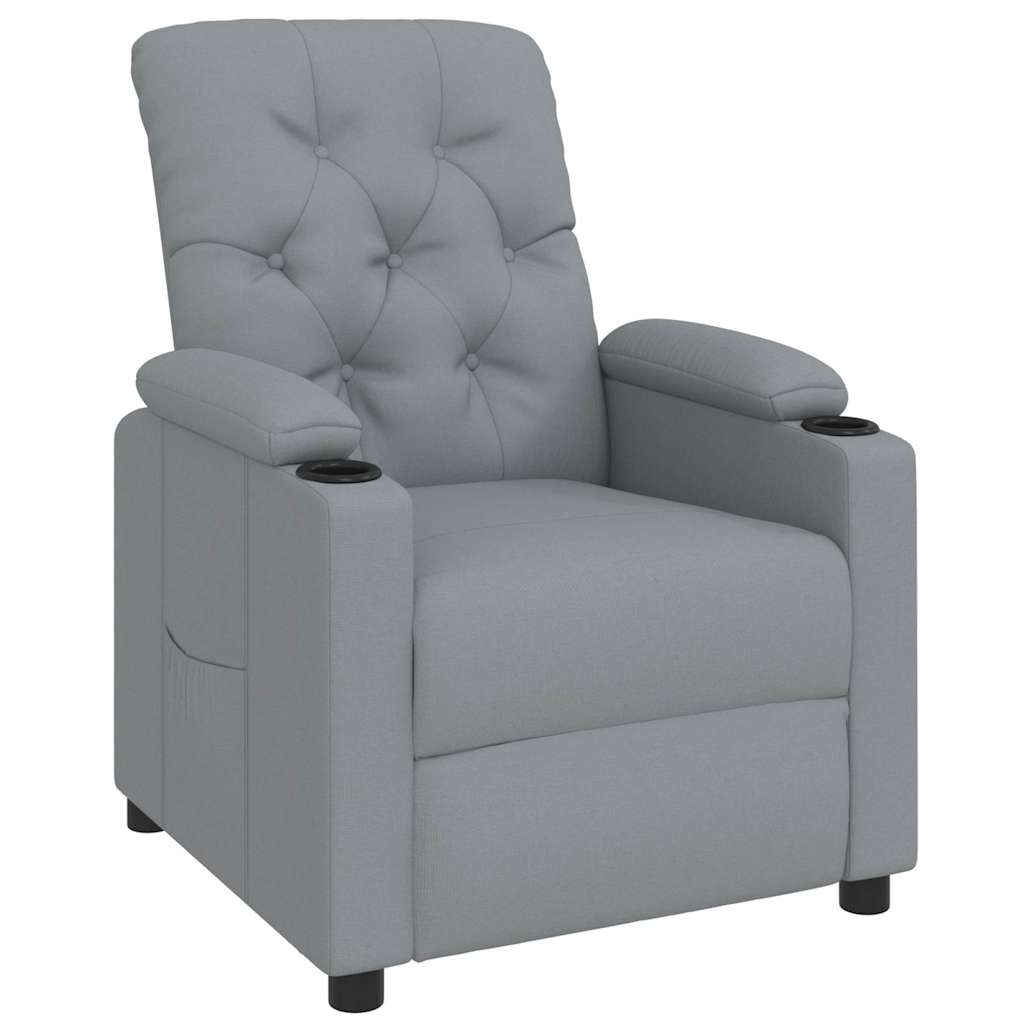 Fauteuil inclinable Gris clair Tissu - XIOS