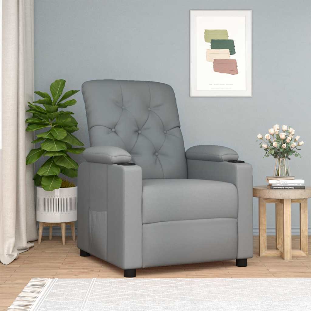 Fauteuil inclinable Gris clair Tissu - XIOS