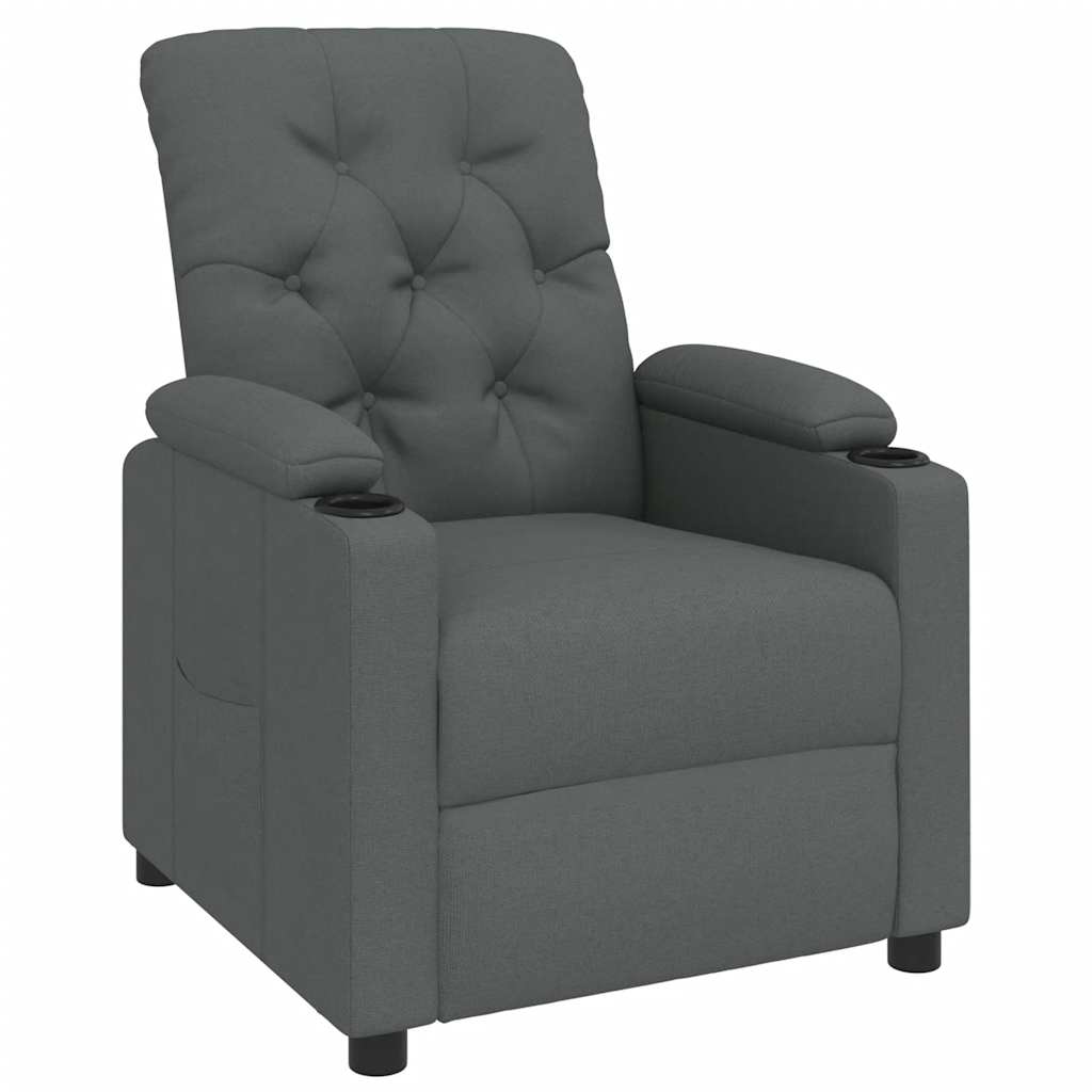 Fauteuil inclinable Gris foncé Tissu - XIOS