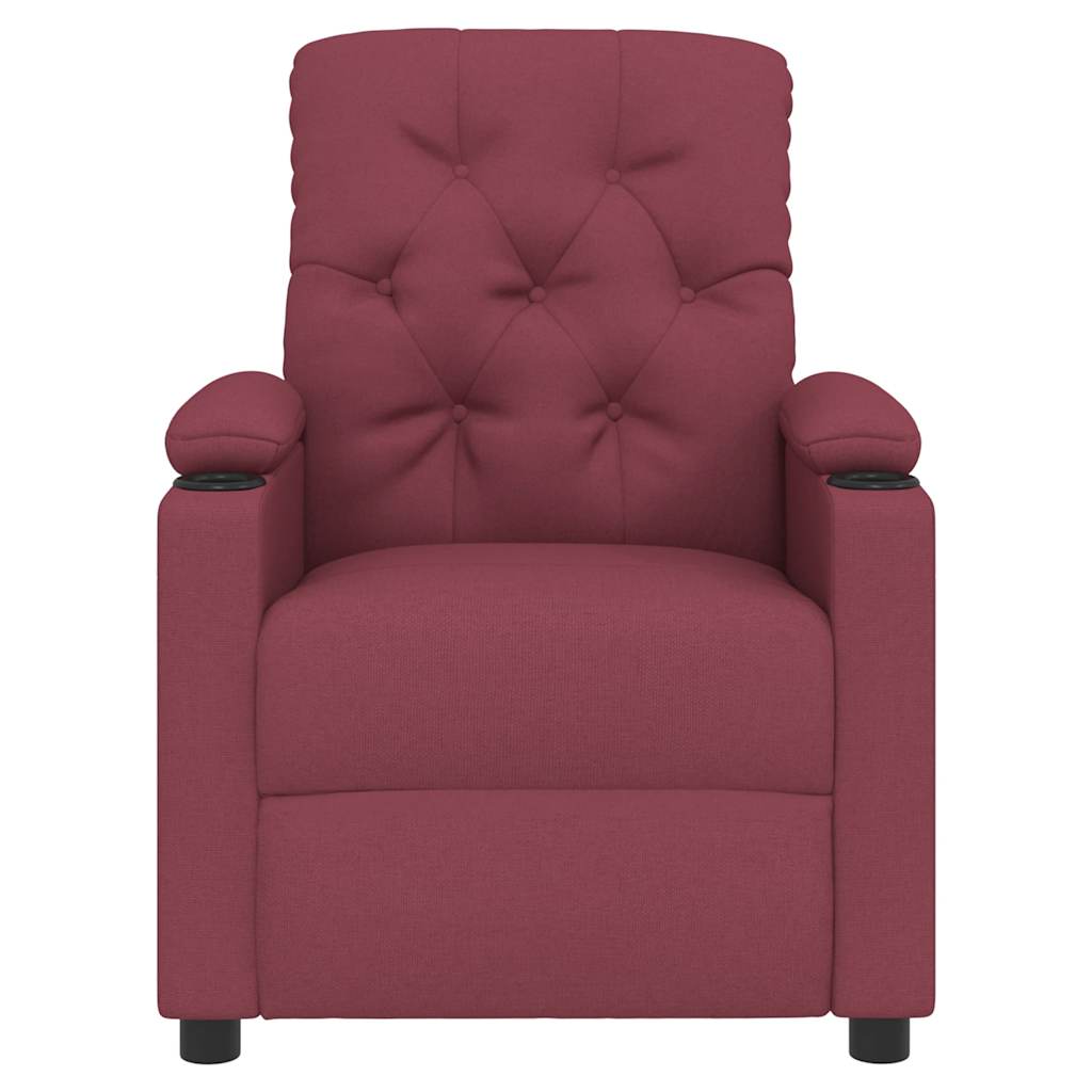 Fauteuil inclinable Rouge bordeaux Tissu - XIOS