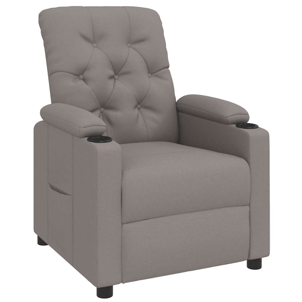 Fauteuil inclinable Taupe Tissu - XIOS