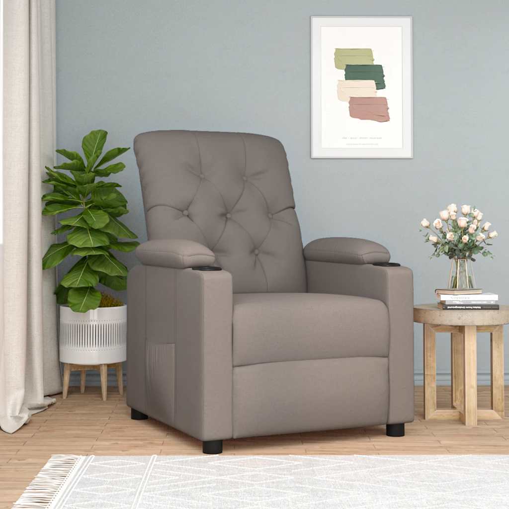 Fauteuil inclinable Taupe Tissu - XIOS