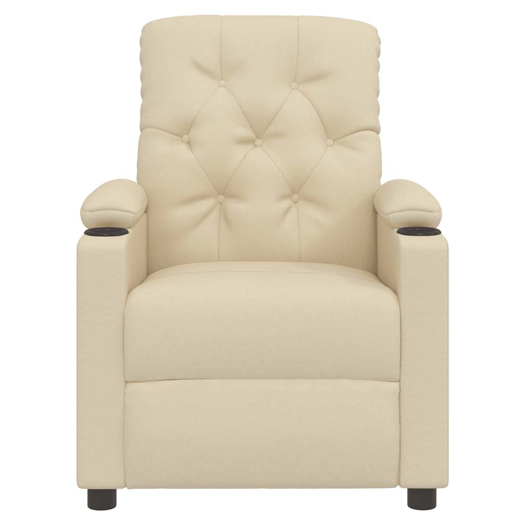 Fauteuil inclinable Crème Tissu - XIOS