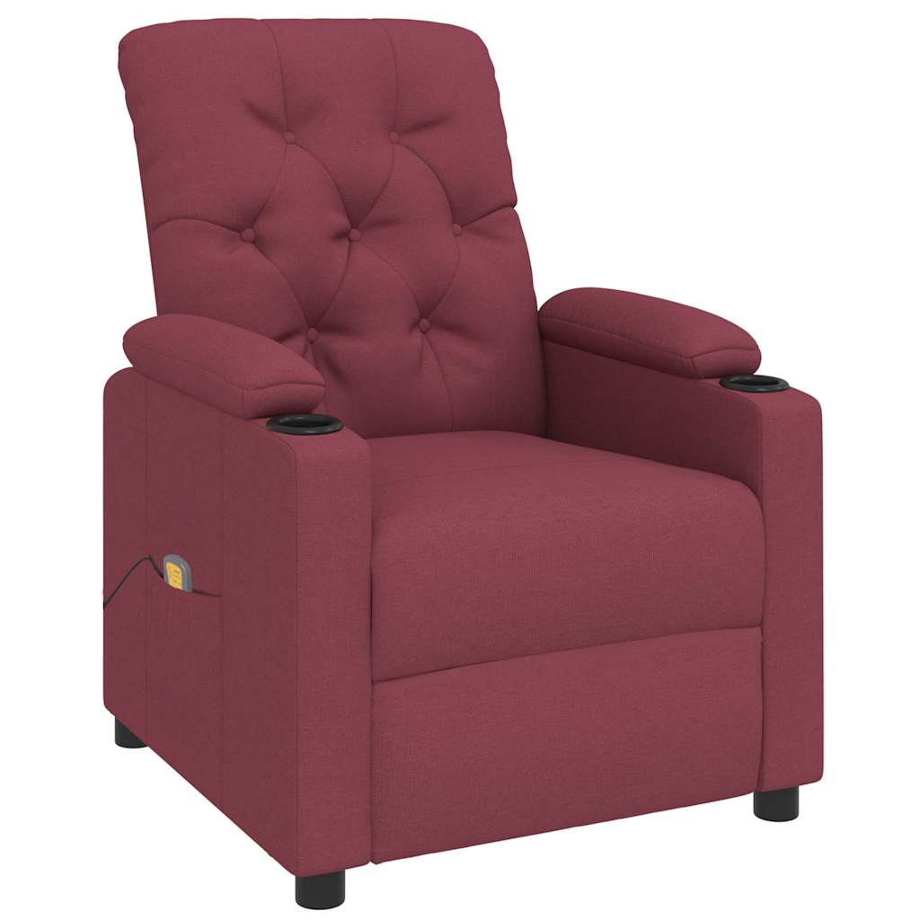 Fauteuil de massage Rouge bordeaux Tissu - XIOS