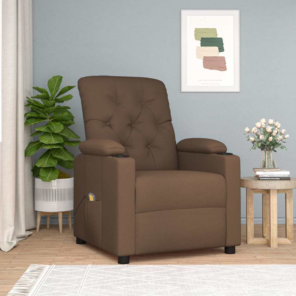 Fauteuil de massage Marron Tissu