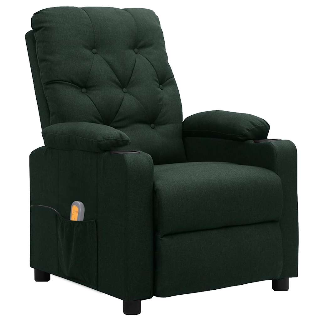 Fauteuil de massage Vert foncé Tissu - XIOS