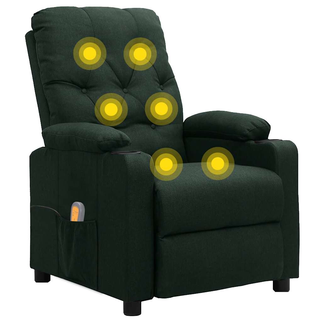 Fauteuil de massage Vert foncé Tissu - XIOS