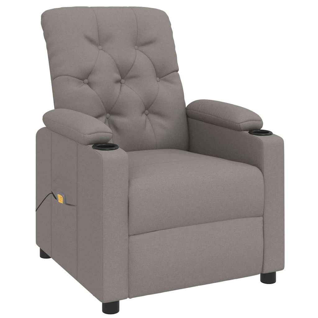 Fauteuil de massage Taupe Tissu