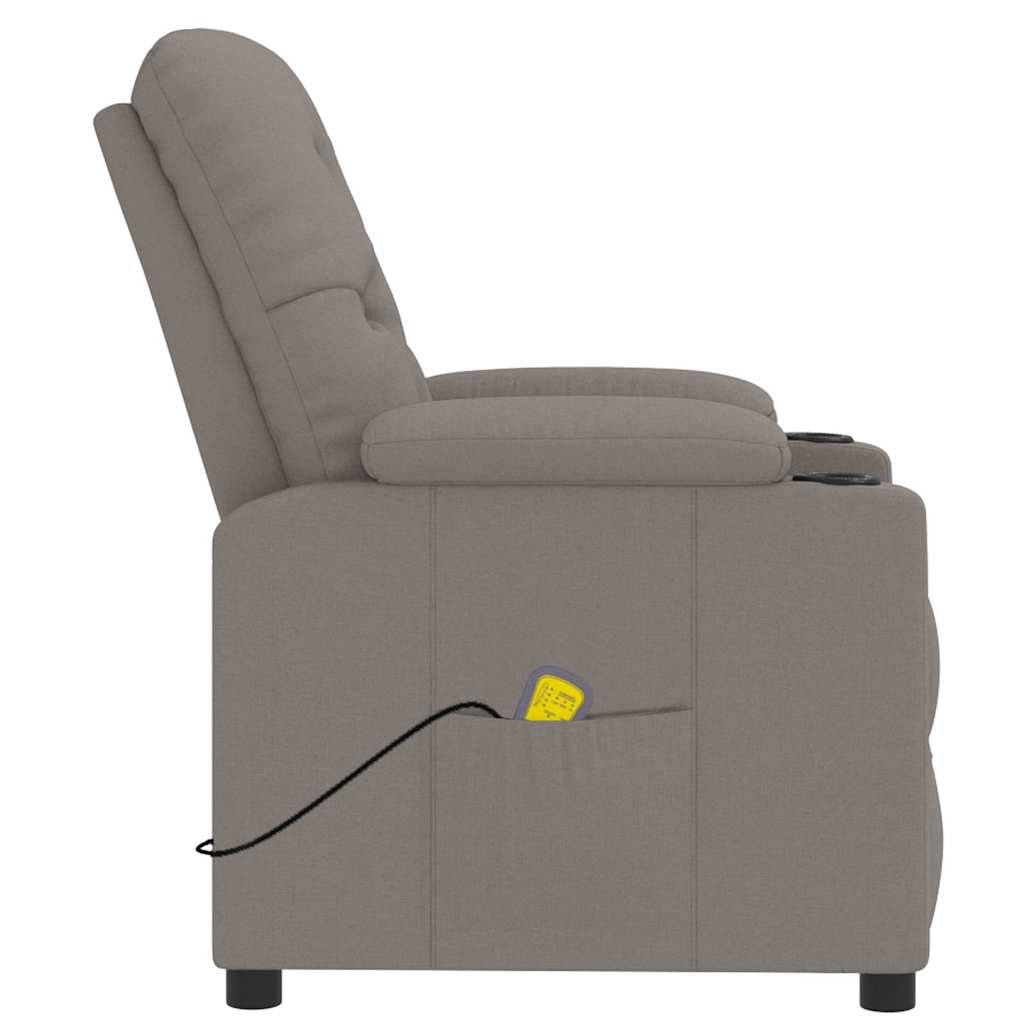 Fauteuil de massage Taupe Tissu