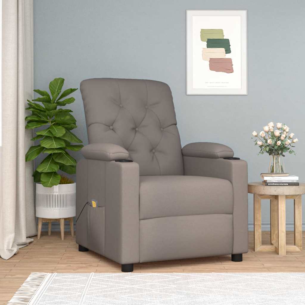Fauteuil de massage Taupe Tissu