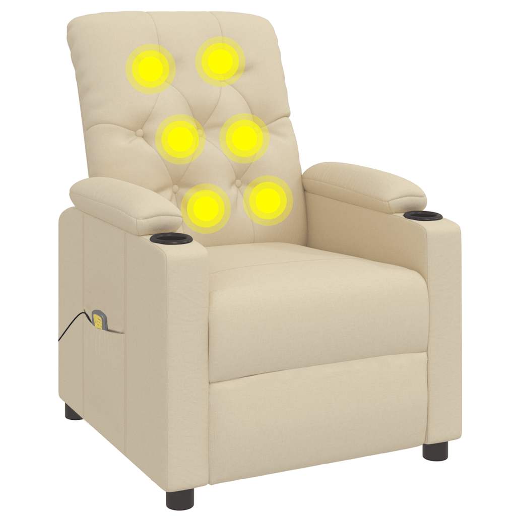 Fauteuil de massage Crème Tissu