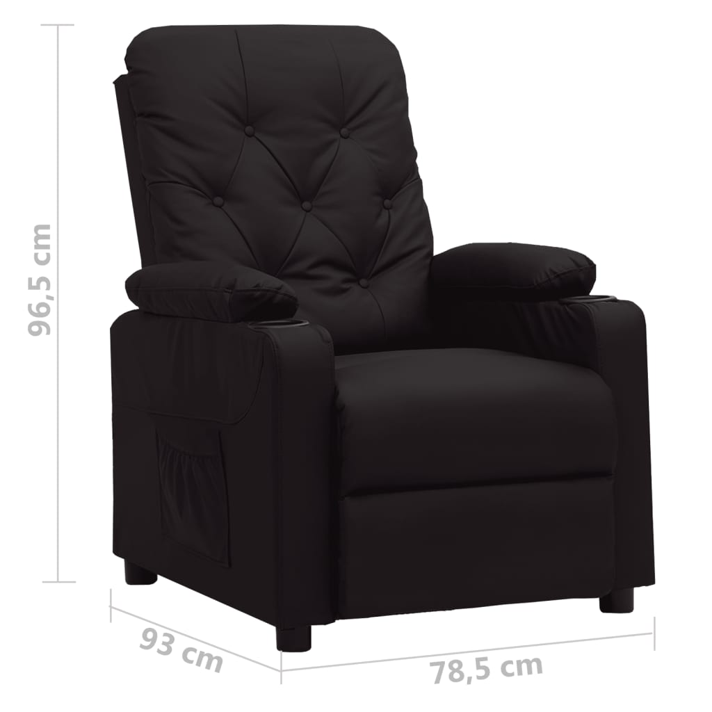 Fauteuil inclinable Noir Similicuir - XIOS