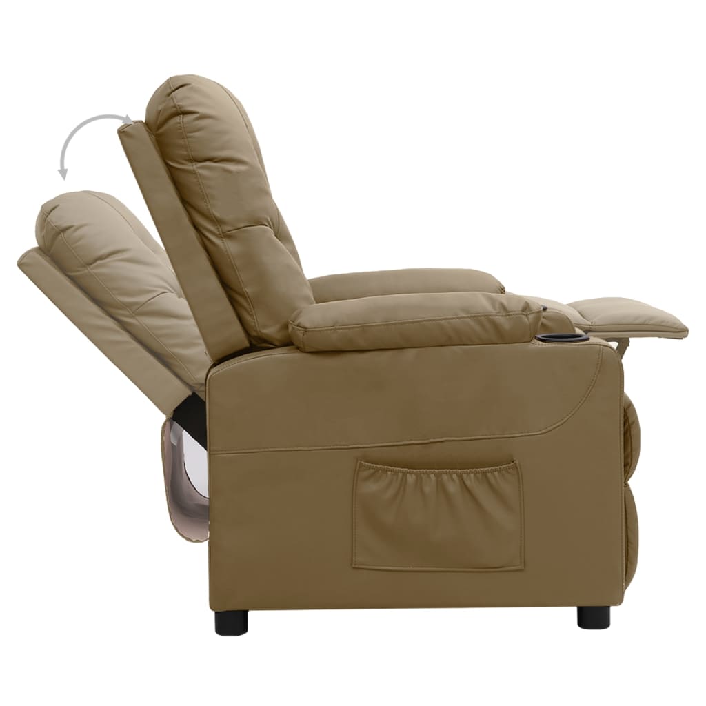Fauteuil inclinable Cappuccino Similicuir - XIOS