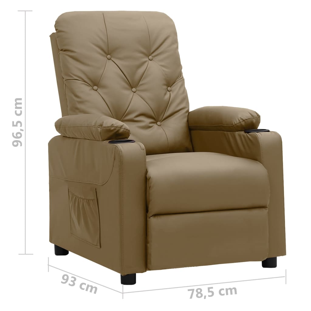 Fauteuil inclinable Cappuccino Similicuir - XIOS