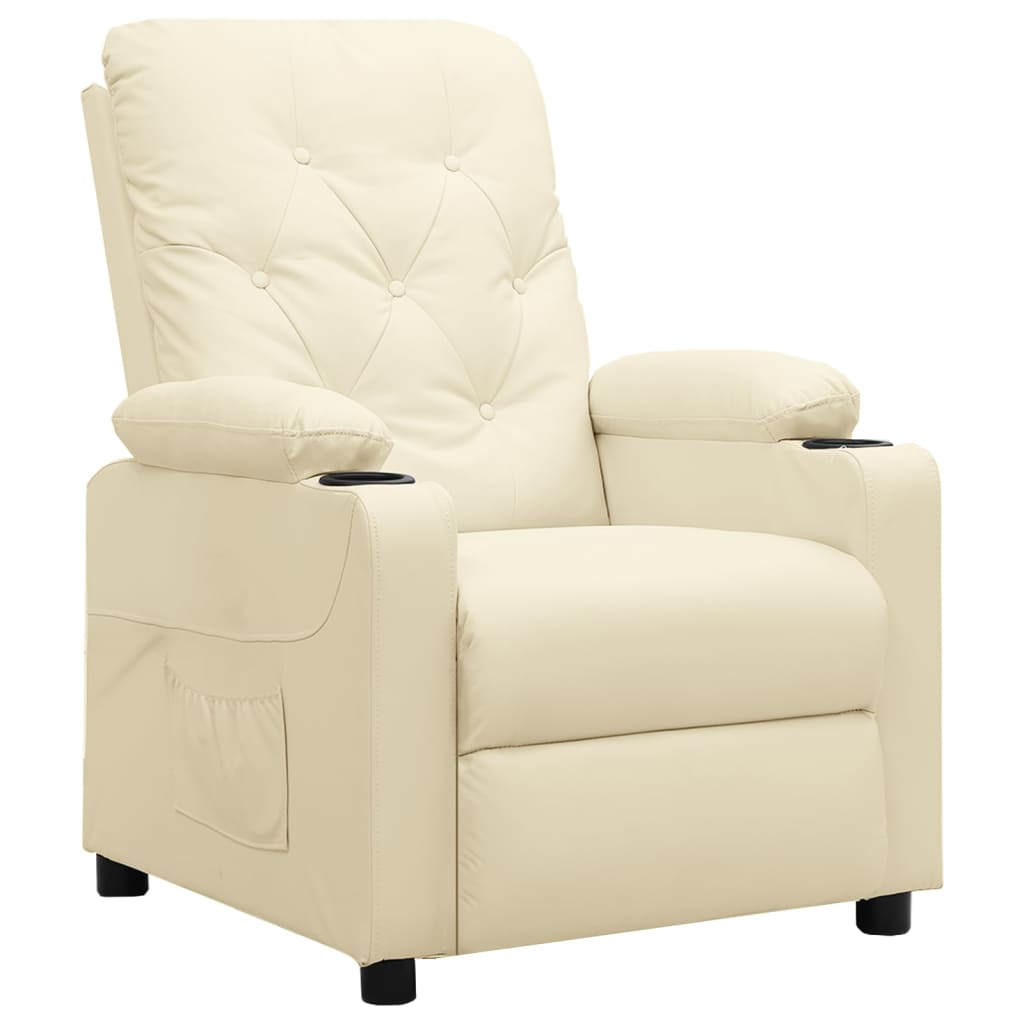 Fauteuil inclinable Crème Similicuir - XIOS