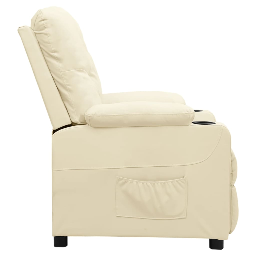 Fauteuil inclinable Crème Similicuir - XIOS