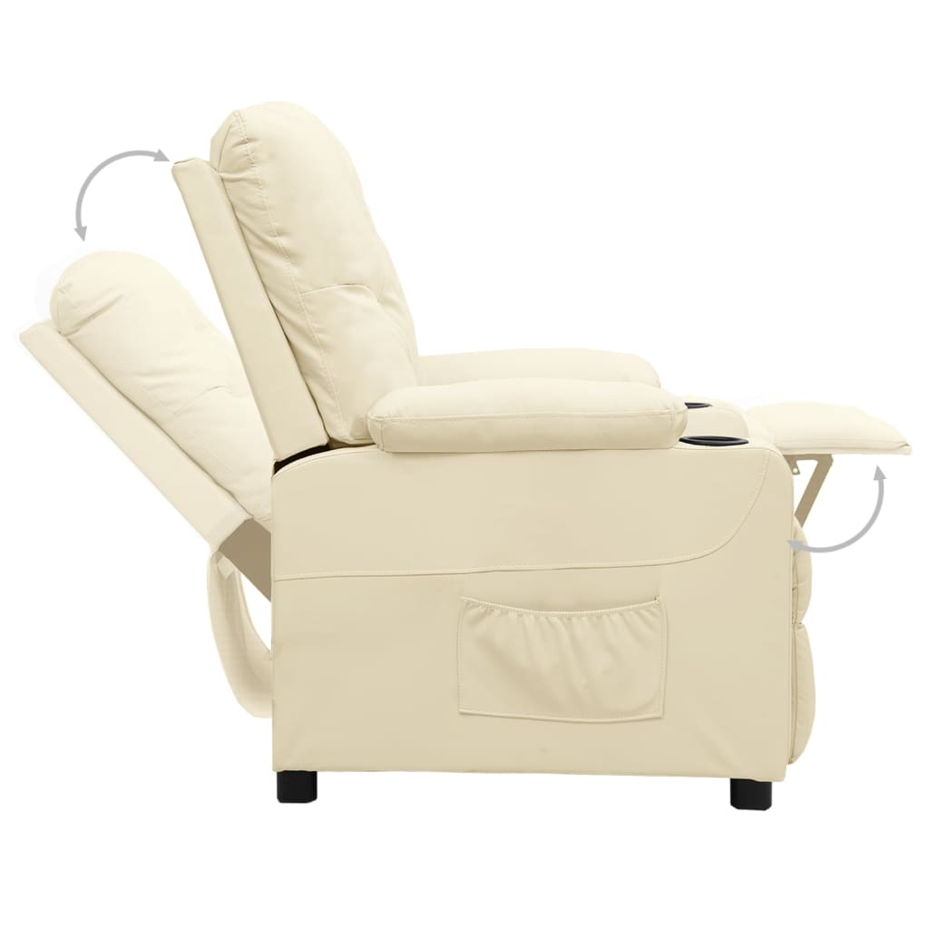 Fauteuil inclinable Crème Similicuir - XIOS