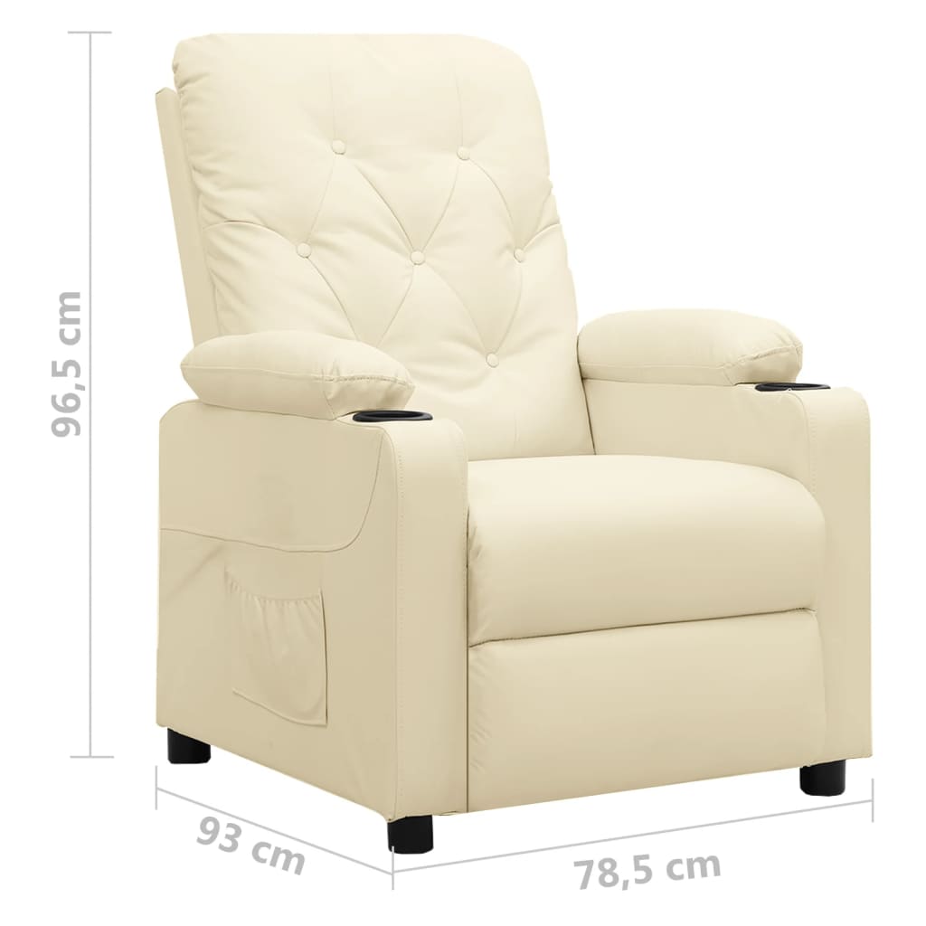 Fauteuil inclinable Crème Similicuir - XIOS