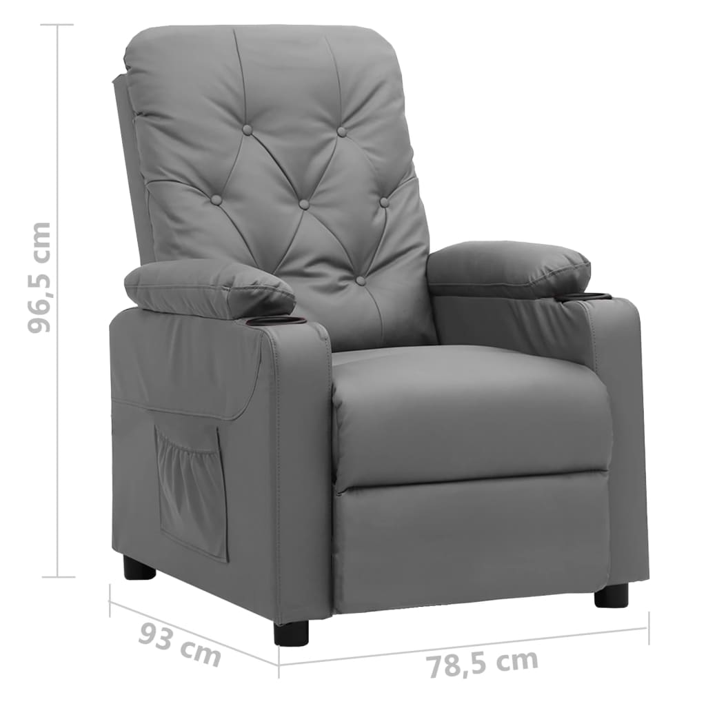 Fauteuil inclinable Gris Similicuir - XIOS