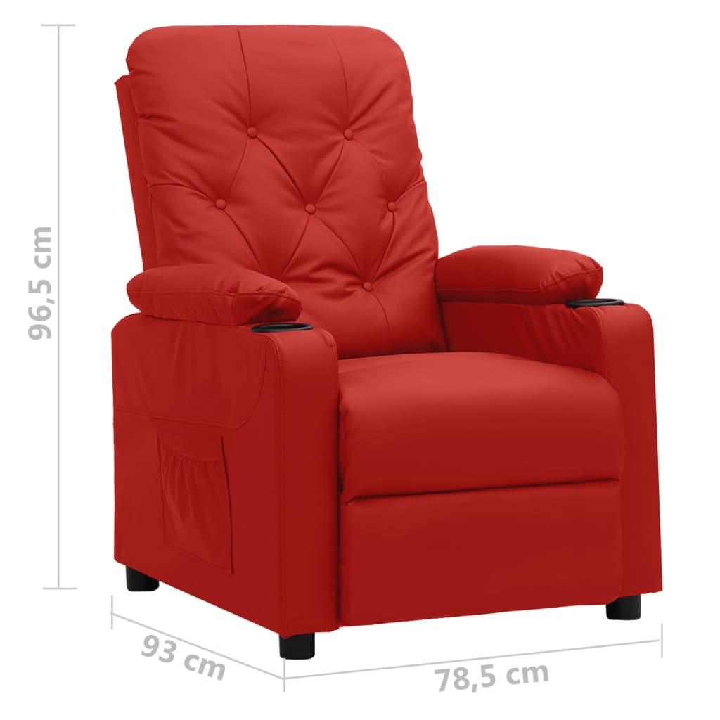 Fauteuil inclinable Rouge bordeaux Similicuir - XIOS