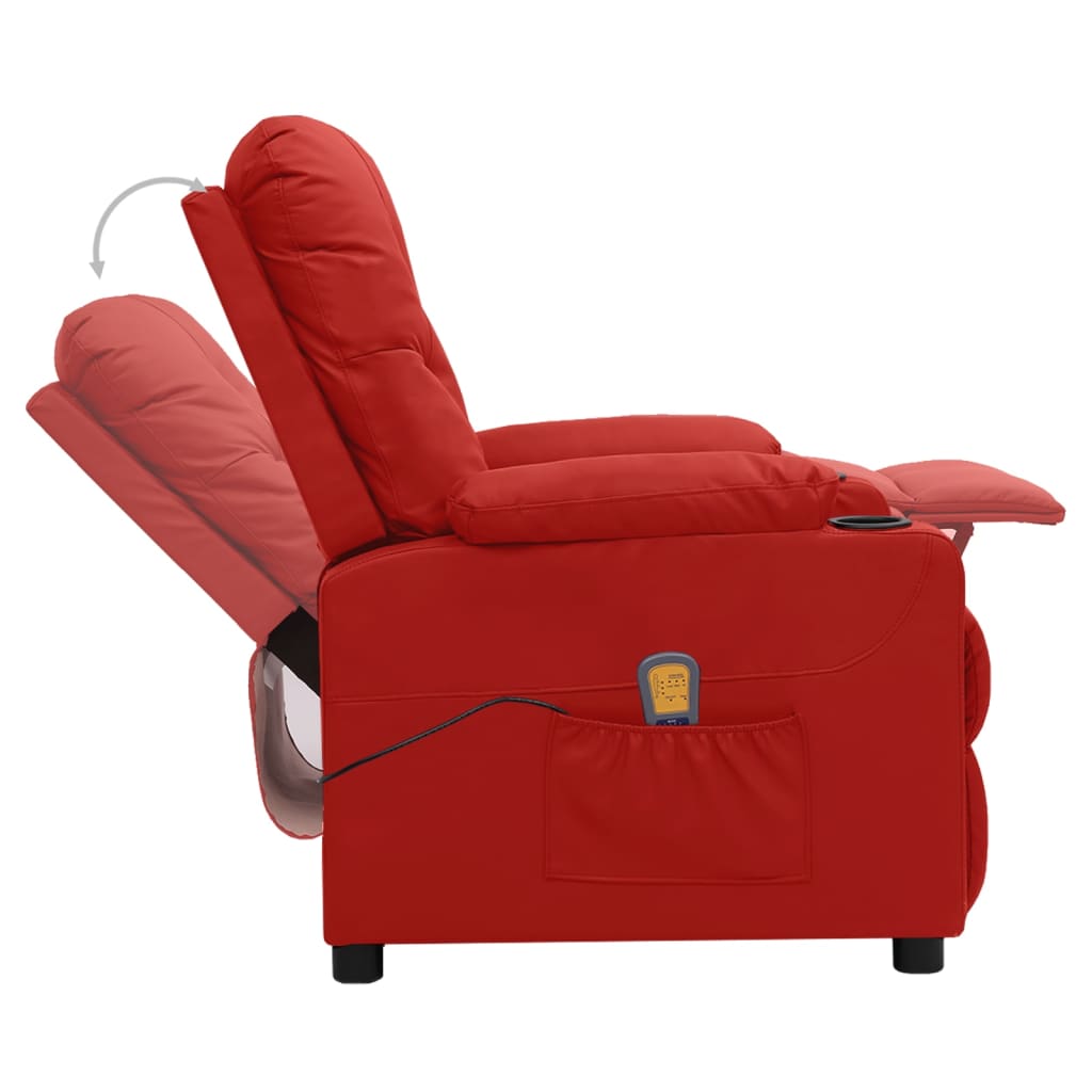 Fauteuil de massage Rouge bordeaux Similicuir - XIOS