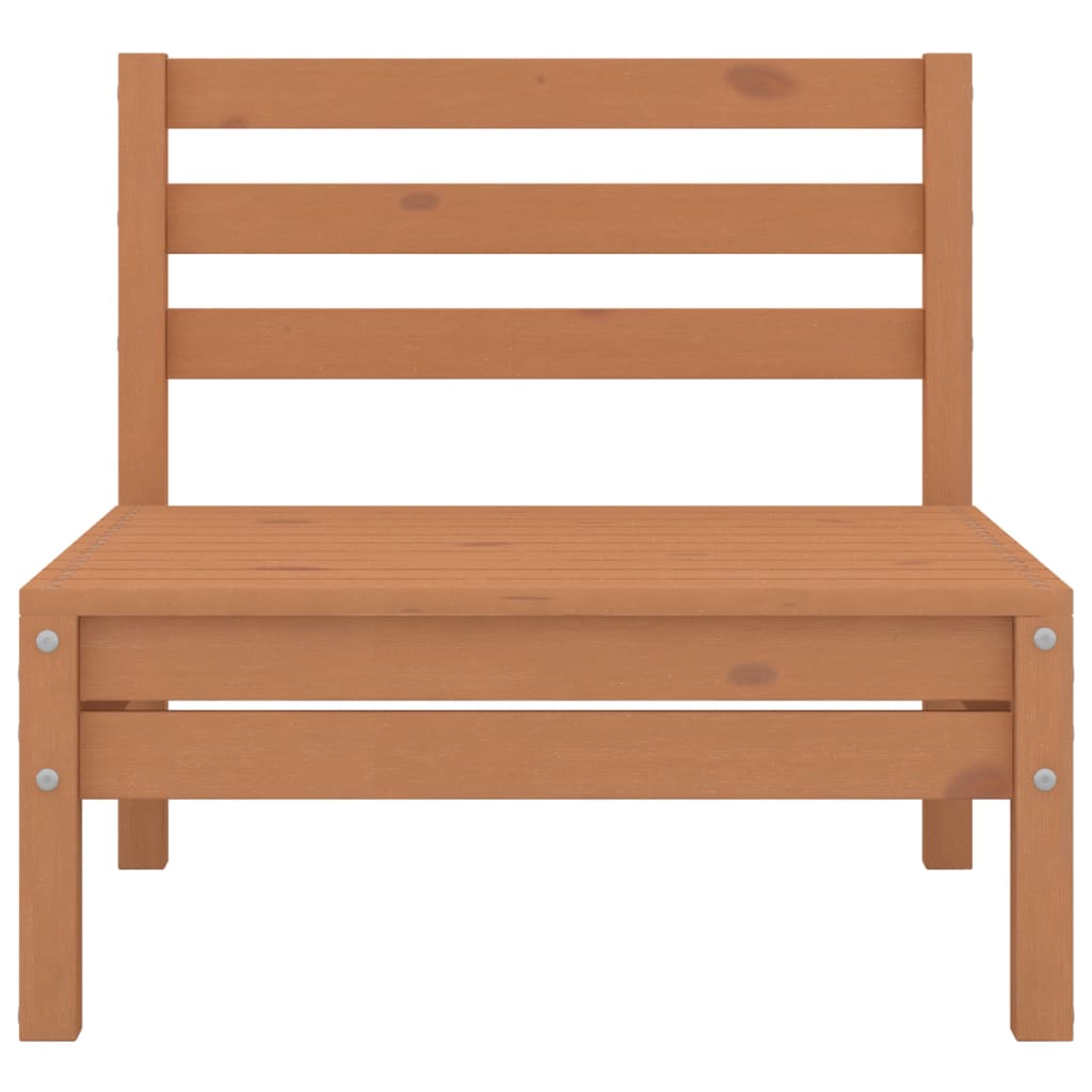 Salon de jardin 4 pcs Marron miel Bois de pin massif