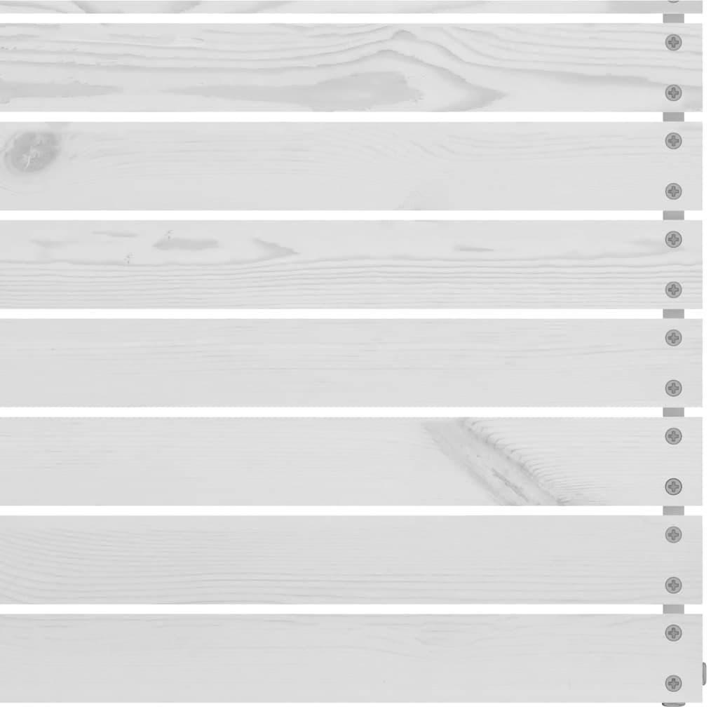 Salon de jardin 8 pcs Blanc Bois de pin massif