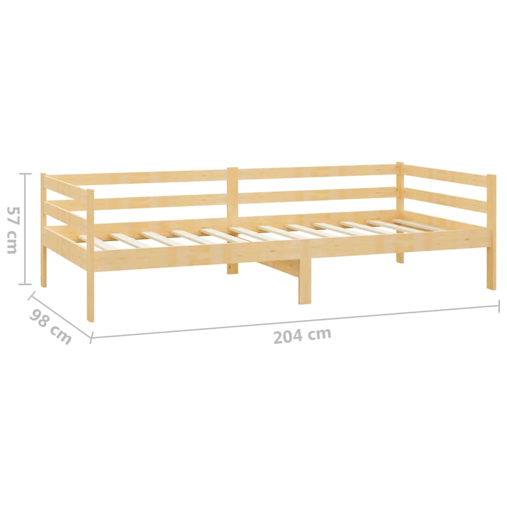 Lit de repos avec matelas 90x200 cm Bois de pin massif - XIOS