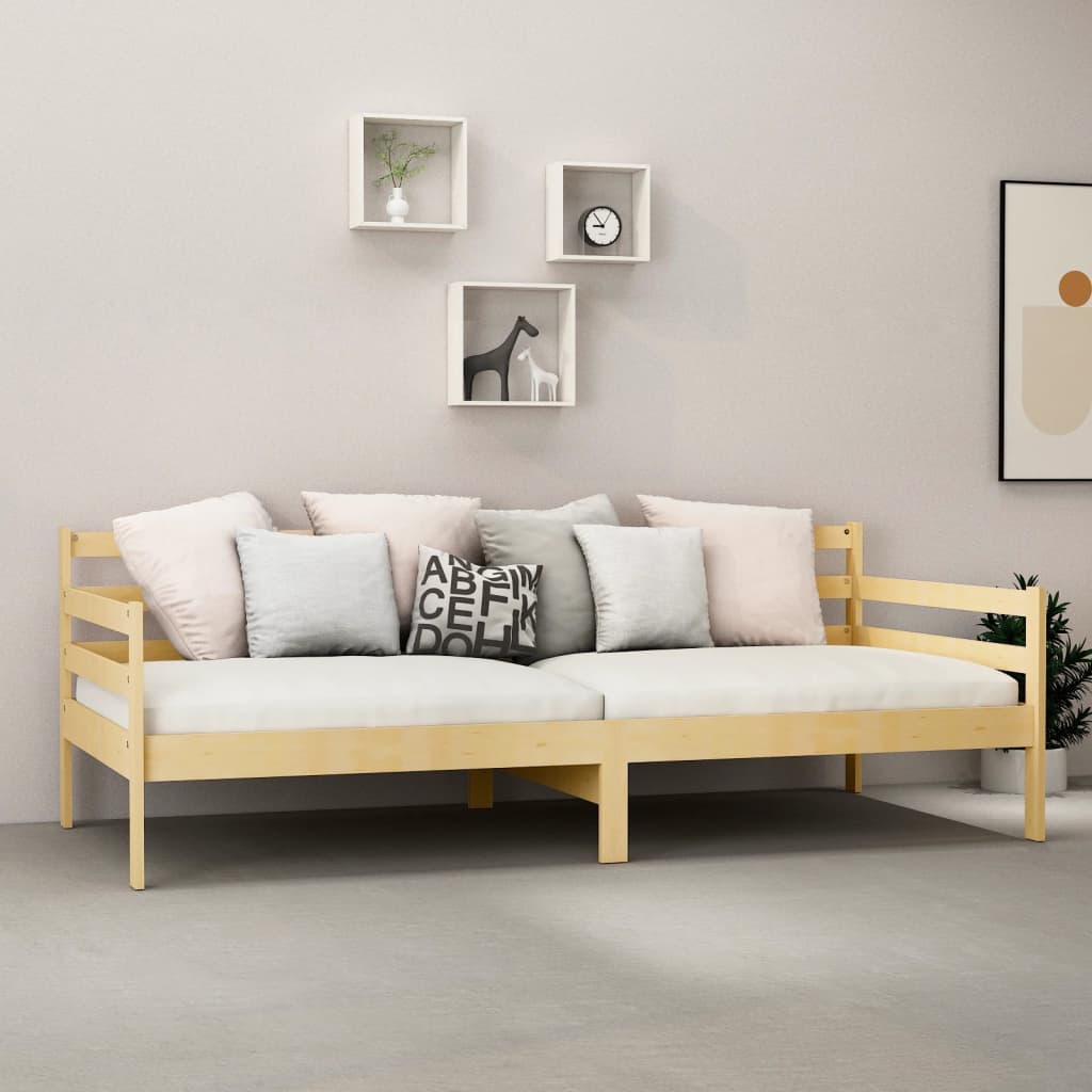 Lit de repos avec matelas 90x200 cm Bois de pin massif - XIOS