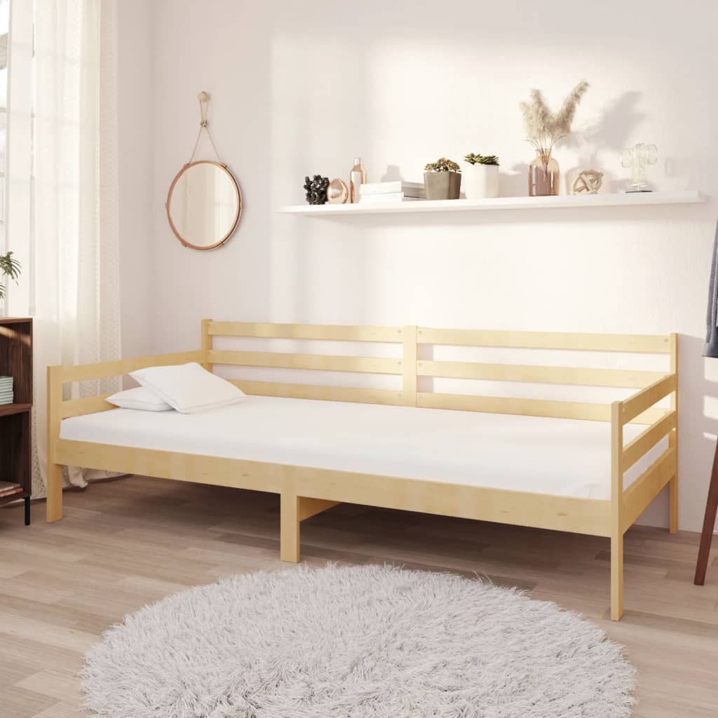 Lit de repos avec matelas 90x200 cm Bois de pin massif - XIOS