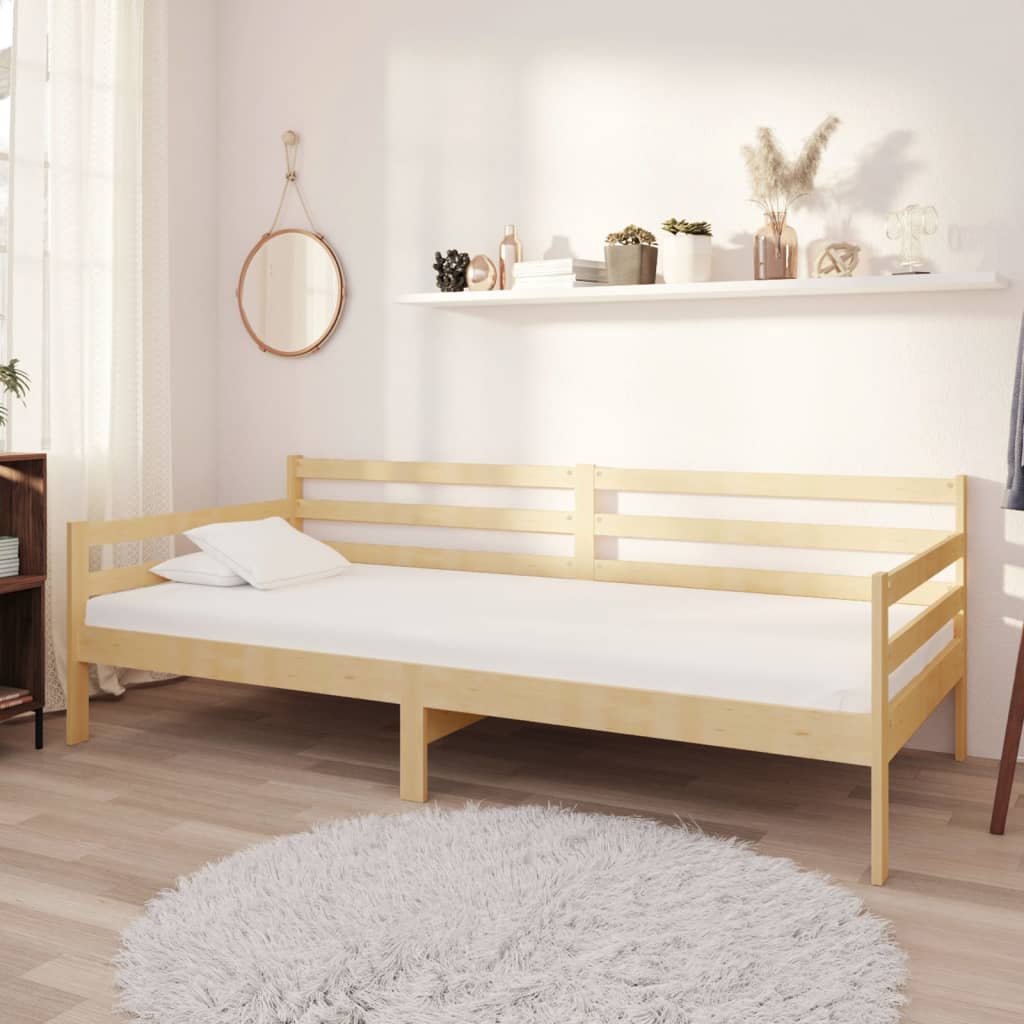 Lit de repos avec matelas 90x200 cm Bois de pin massif - XIOS