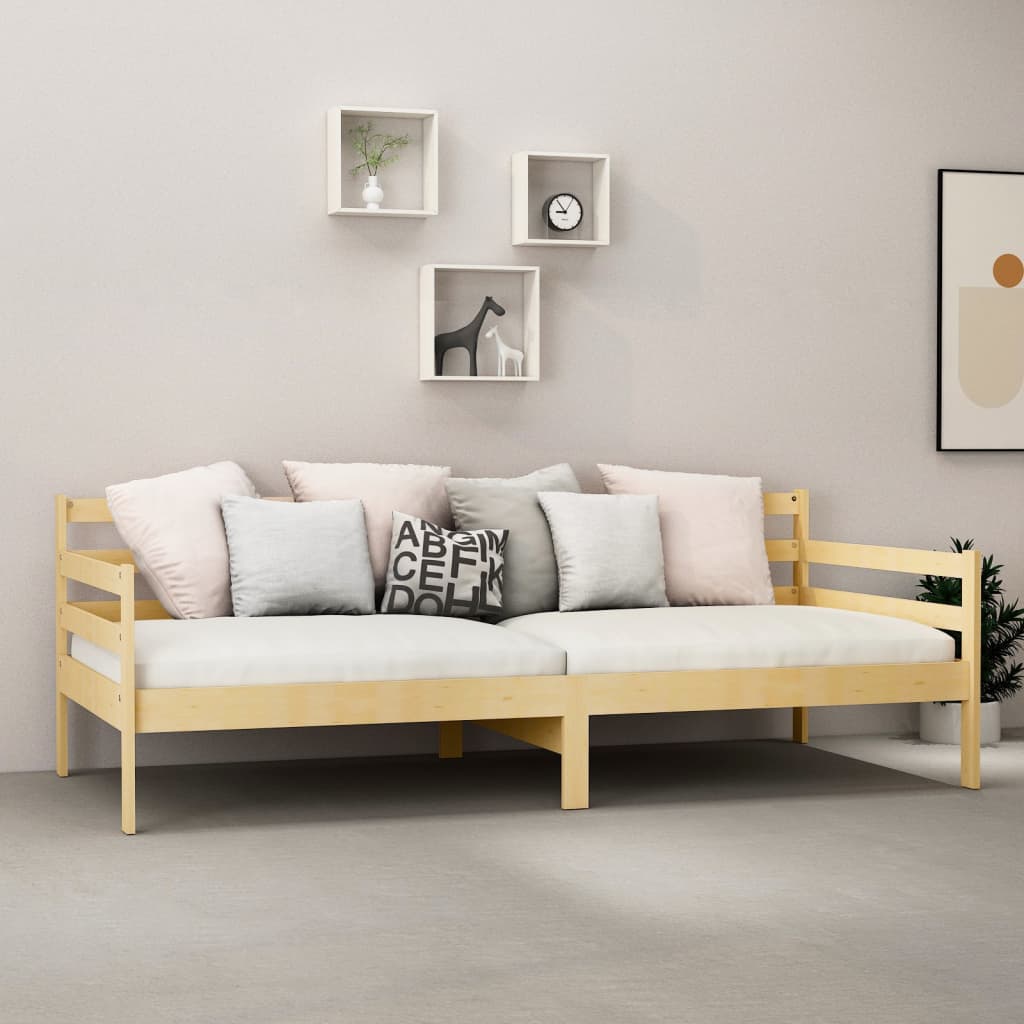 Lit de repos avec matelas 90x200 cm Bois de pin massif - XIOS