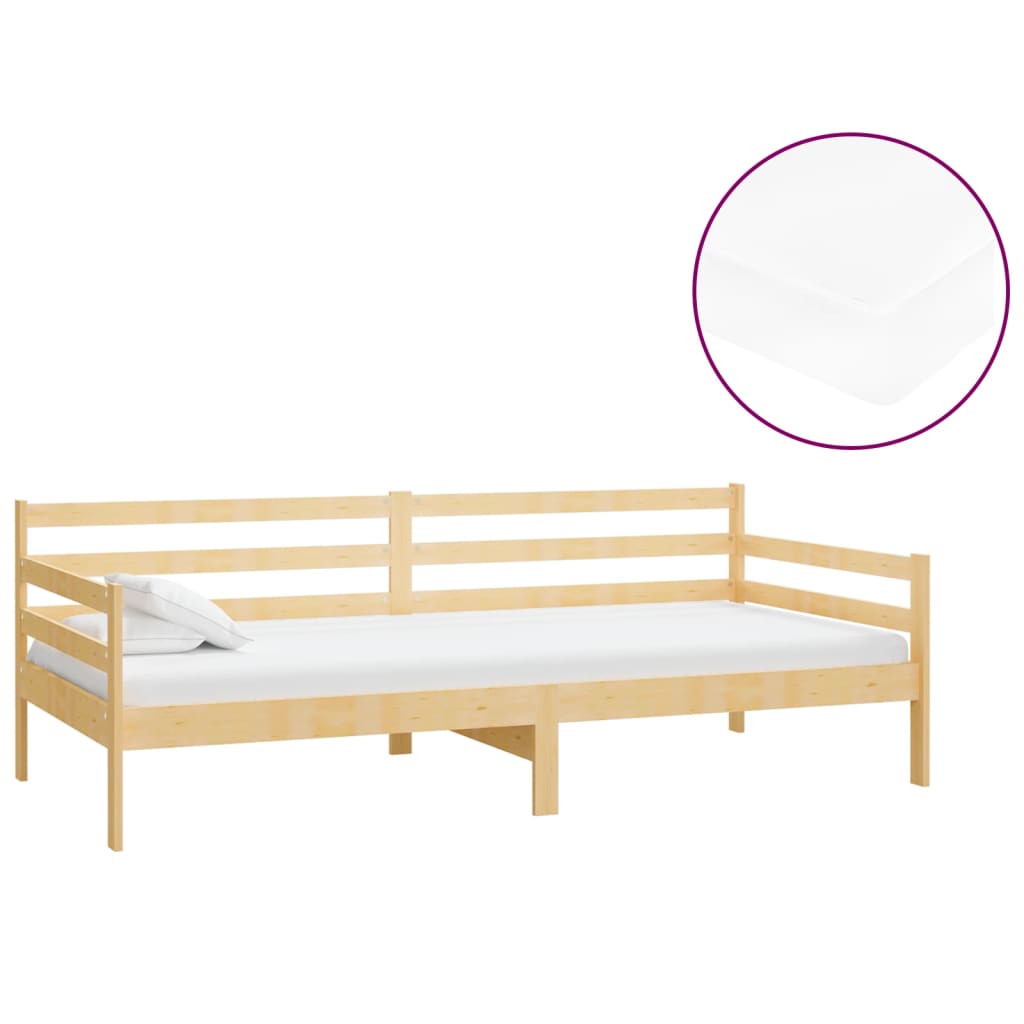 Lit de repos avec matelas 90x200 cm Bois de pin massif - XIOS