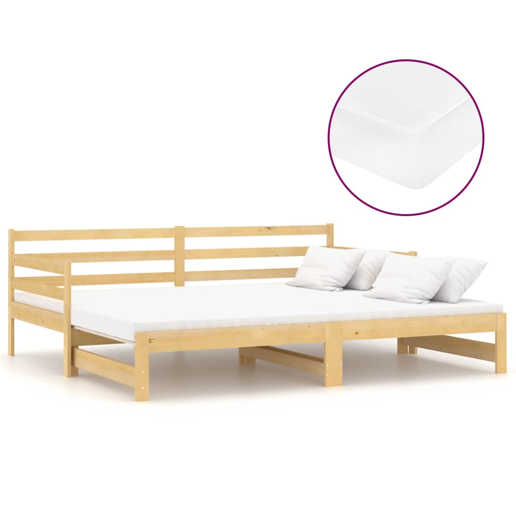 Lit coulissant 2x(90x200) cm Bois de pin massif - XIOS
