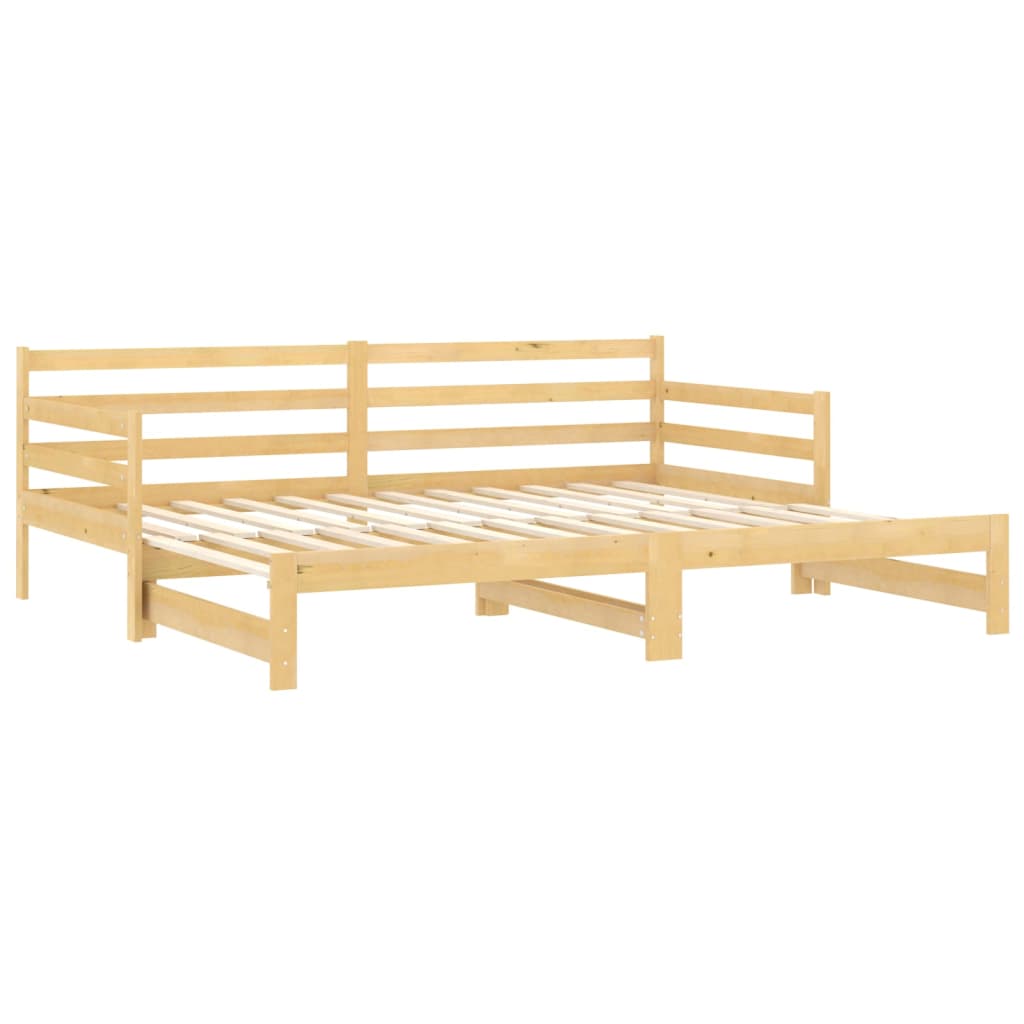 Lit coulissant 2x(90x200) cm Bois de pin massif - XIOS