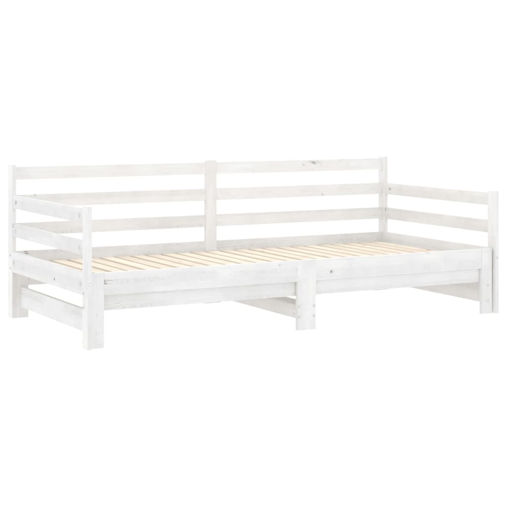 Lit coulissant sans matelas 2x(90x200) cm blanc - XIOS