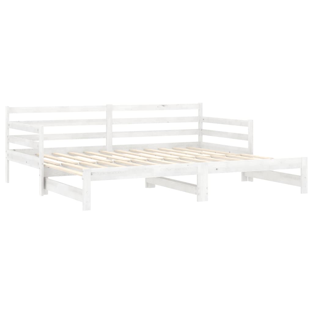 Lit coulissant sans matelas 2x(90x200) cm blanc - XIOS